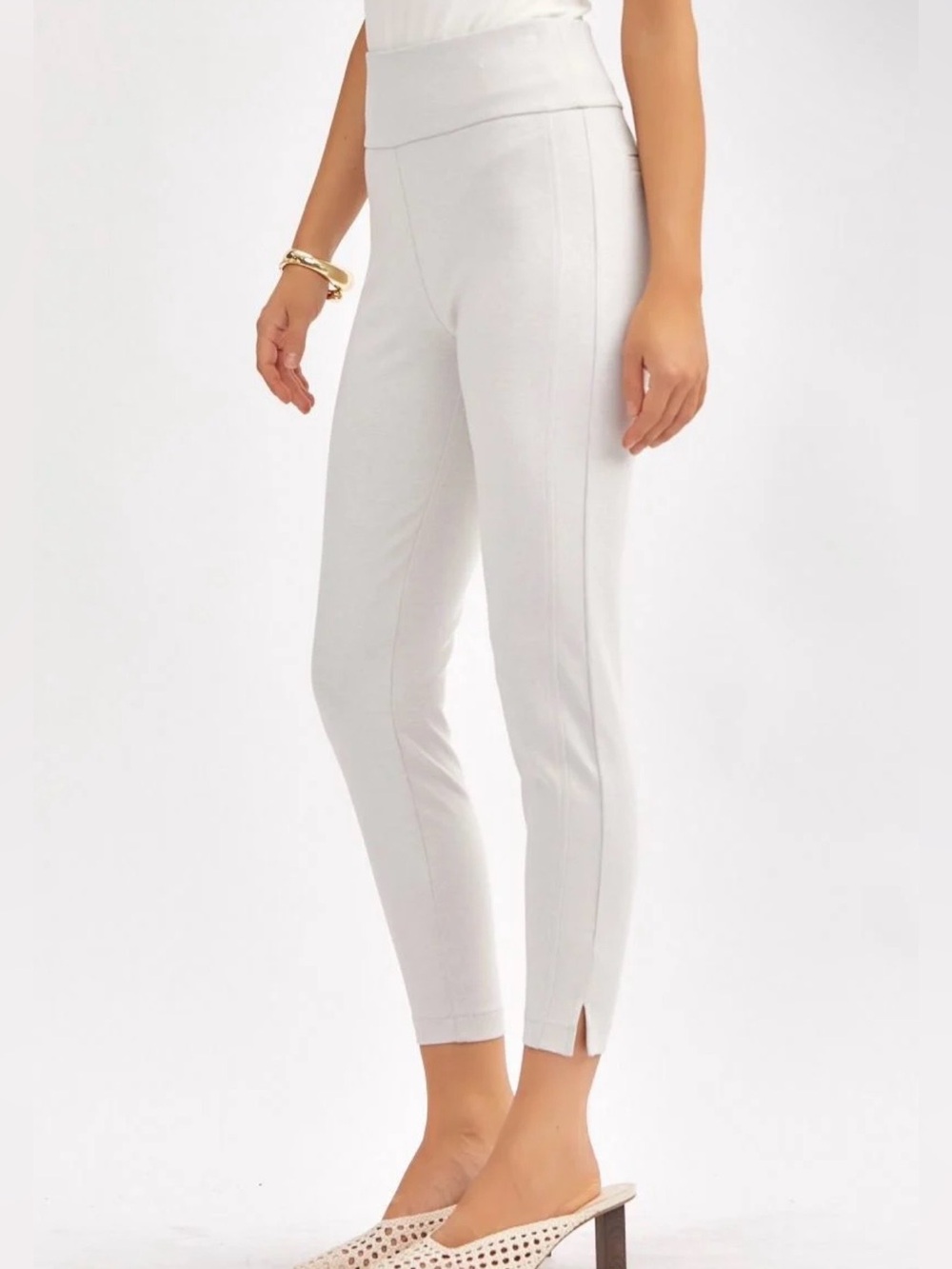 Dear Scarlett Magic Ankle 26” Skinny Pants Plus Size in Pearl Gray NWT